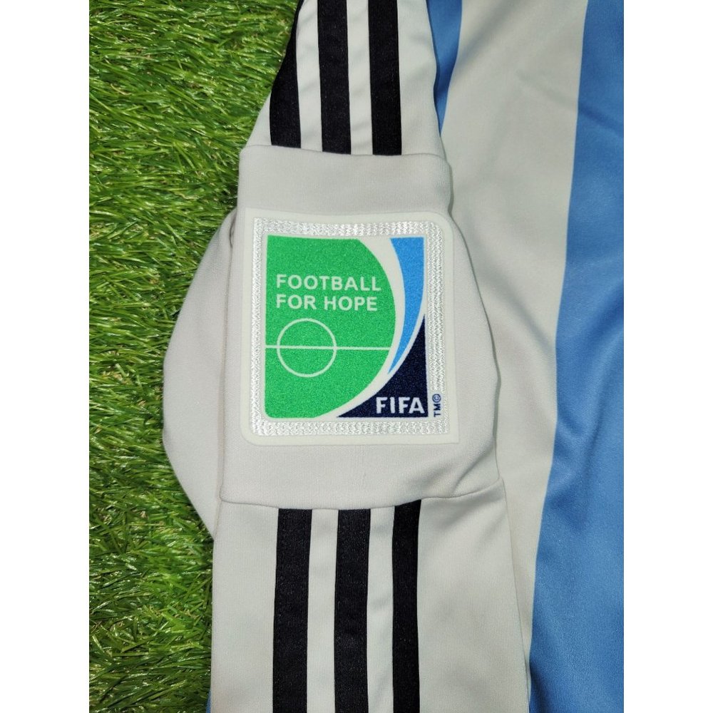 Messi Argentina 2014 WORLD CUP SEMIFINAL Long Sleeve Soccer Jersey Shirt M - Picture 6 of 10